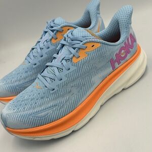HOKA ONE CLIFTON 9 WOMEN'S AIRY BLUE / ICE WATER Running shoes US 9.5B NIB READ